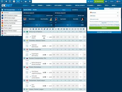 1xbet tennis
