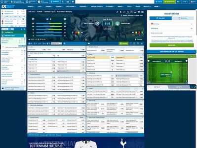 Screenshot of the 1xbet football matches