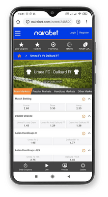 Nairabet umea vs dalkurd ff odds