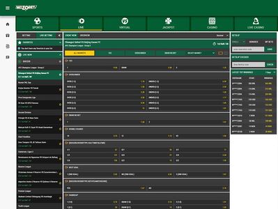 Wazobet live betting page 