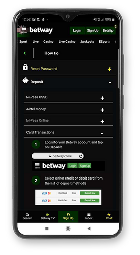 How to make deposit at Betway