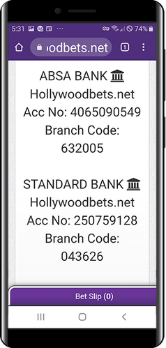 Hollywoodbets deposits