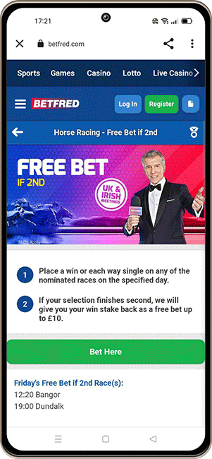 Betfred Your horse finishes second