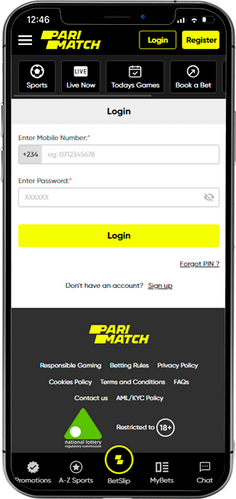 Parimatch.ng login