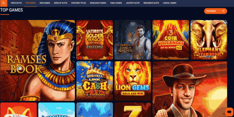 Screenshot of Dream.bet casino page