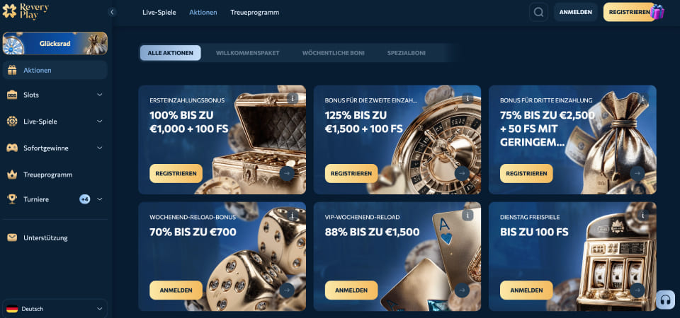 Screenshot of the ReveryPlay promo page