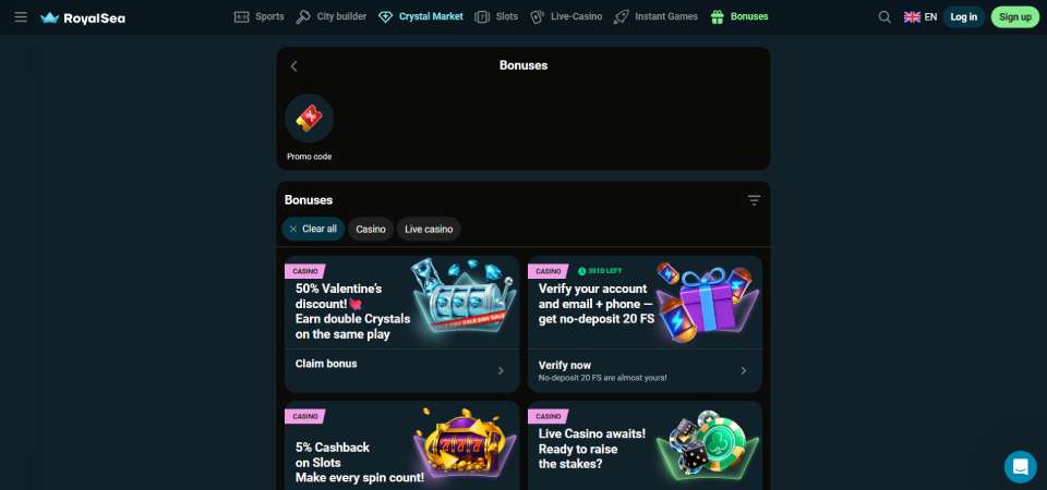 royalsea promo page screenshot