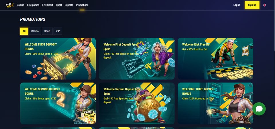 Screenshot of the playbaze promo page
