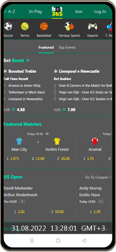 bet365 sports page