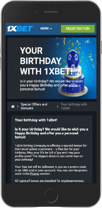 A Birthday Bonus from 1xBet