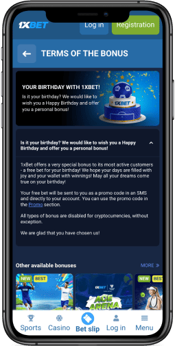 1XBet Birthday Bonus