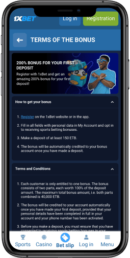 200% Welcome bonus up to 40,000 ETB