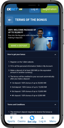 400% Welcome Package of up to 50,000 INR