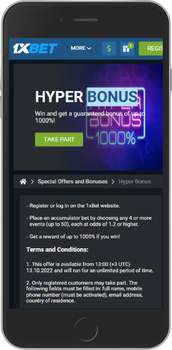 Hyper Bonus of up to 1,000%