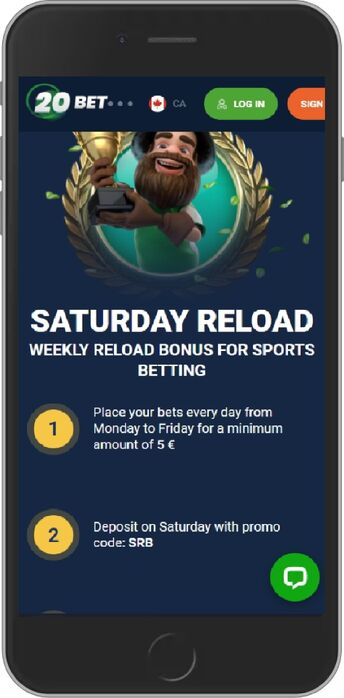 A 100% Reload Free Bet Bonus up to C$150