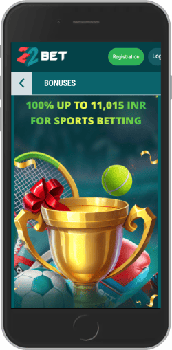 Screenshot of the 22bet friday reload bonus