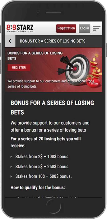Up to 500 USD for a Series of Losing bets