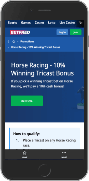 Horse Racing - 10% Winnings Boost