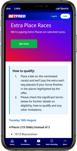 mobile screenshot of extra place races screenshot