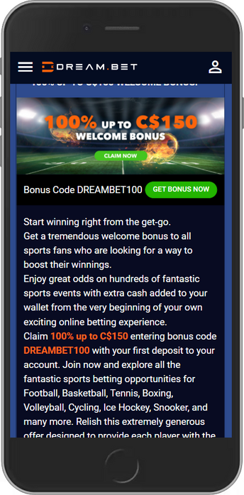 A 100% Bonus of up to C$150