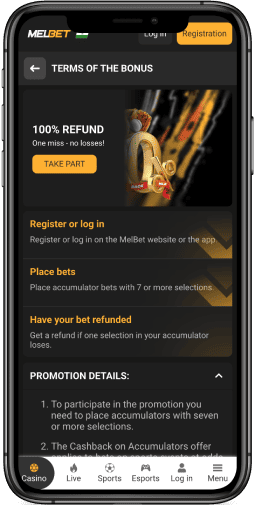 100% Refund on MELbet Acca Insurance