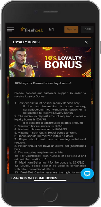 10% Loyalty Bonus Up To €500 
