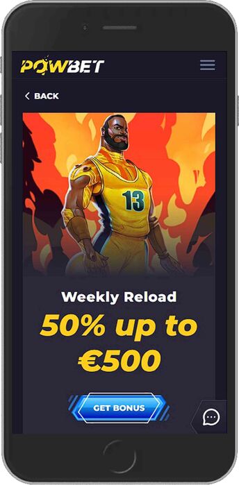 A Weekly 50% Reload Bonus of up to €500