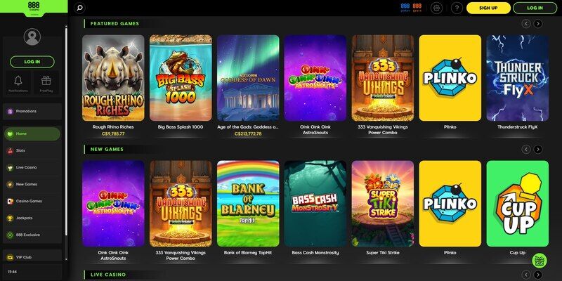 Screenshot of 888casino