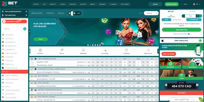 Top betting site in Albania - 22bet