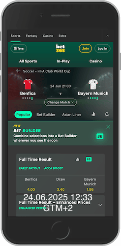 Betting app in Albania - bet365