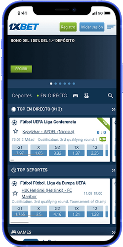 Betting app in Andorra - 1xBet