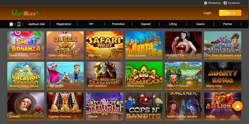 Screenshot of JeetBuzz live casino page