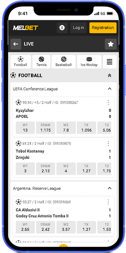 Betting app in Burundi - Melbet