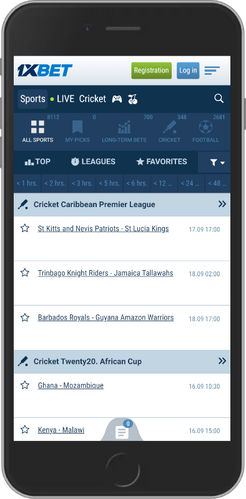1xbet mobile page