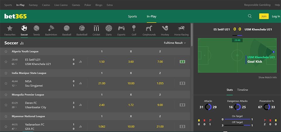 Top betting site in Guatemala - Bet365