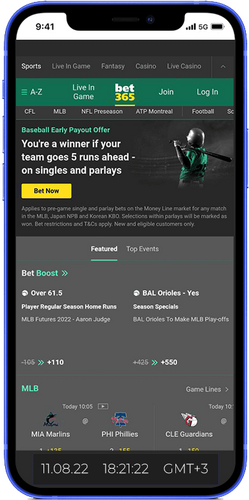 Betting app in Honduras - Bet365