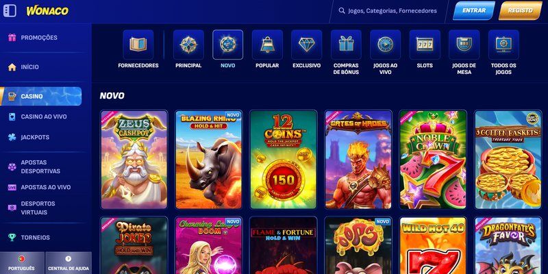 Screenshot of Wonaco live casino page
