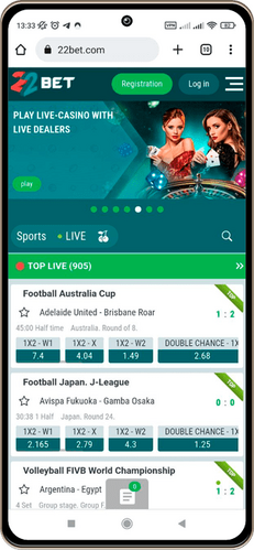 Iceland betting app – 22Bet