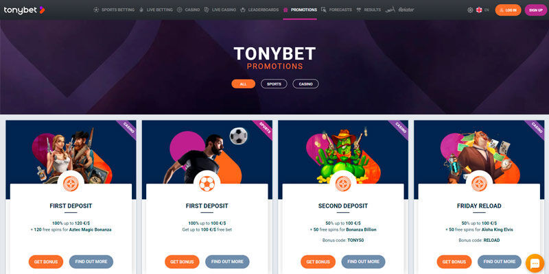 Biggest Jamaican bookmaker - TonyBet