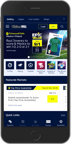 William Hill mobile app