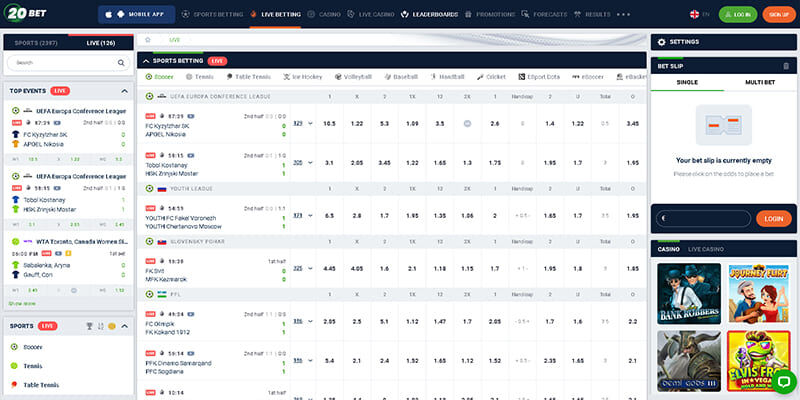 Biggest Poland betting site – 20Bet