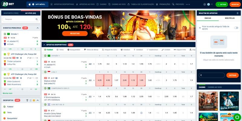 Website in Portugal – 20Bet