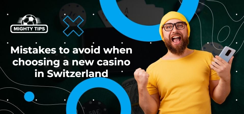 Illustration about the mistakes when choosing a new casino