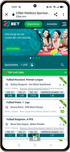 22bet mobile app