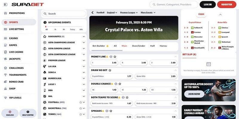Supabet - sport page