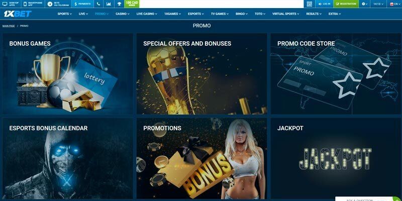 new bookmaker 1xbet - promo page