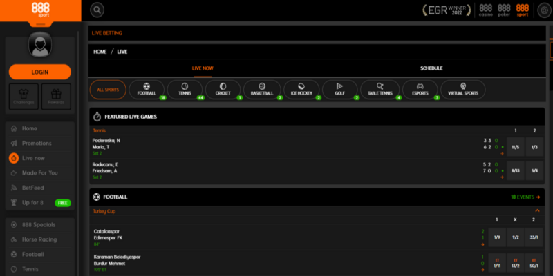 biggest and trusted website - 888Sport