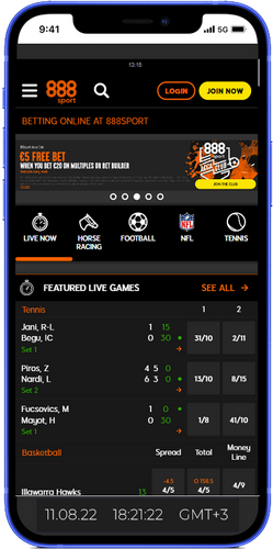 Live Betting app - 888Sport