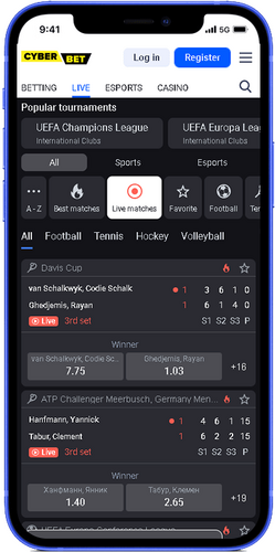 Live Betting app - CyberBet