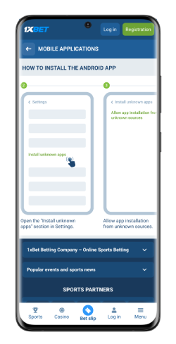 How to Install 1xbet App for Android - step 2